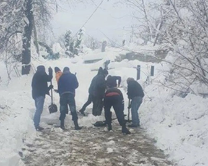 Primarul și asistații social din Roșia de Amaradia au deszăpezit drumul spre cimitir