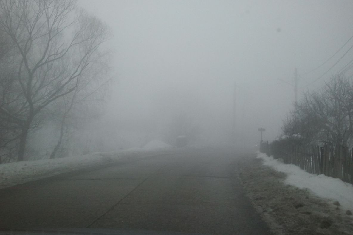 Cod galben de ceață în Oltenia