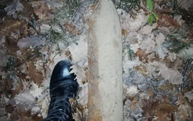 Încă o bombă neexplodată, găsită în pădure, lângă Târgu Jiu