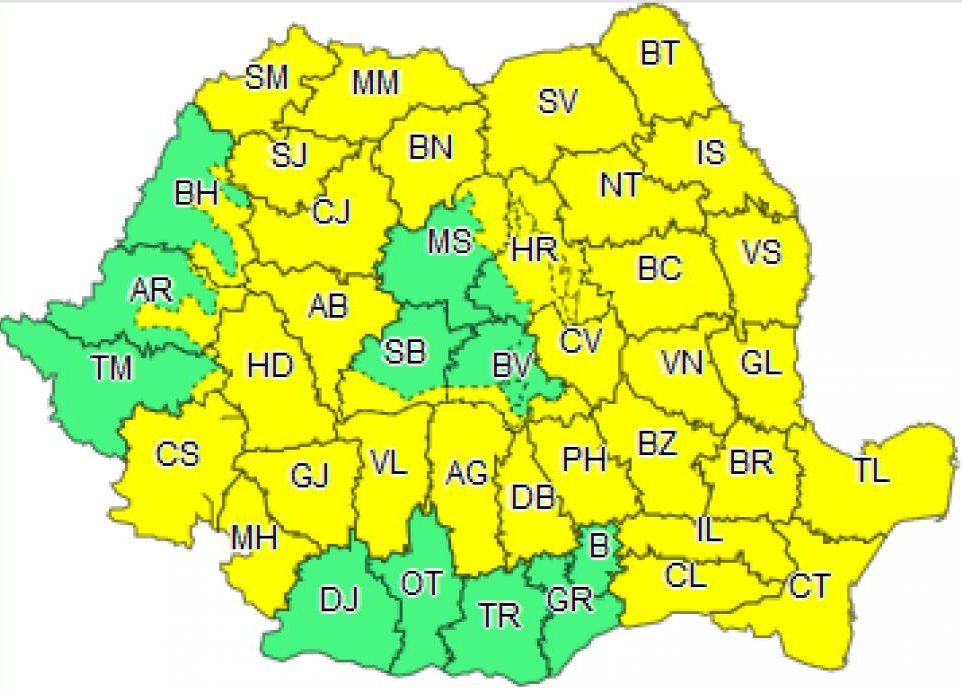 Încă o zi cu pericol de inundații și ploi puternice în Gorj