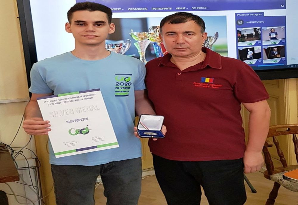 Medalie de argint la Olimpiada Central Europeană de Informatică, obţinută de un elev de la Colegiul "Vladimirescu" din Tg. Jiu