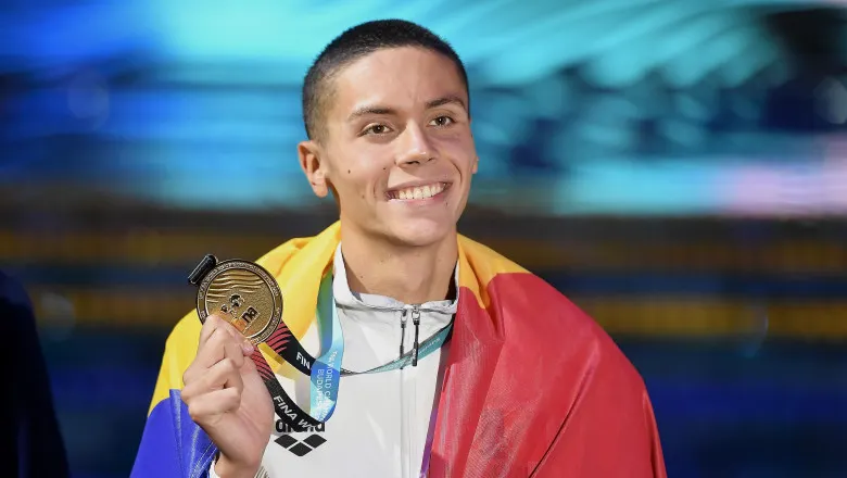 David Popovici a obținut medalia de aur în proba de 50 de metri la Campionatul Național