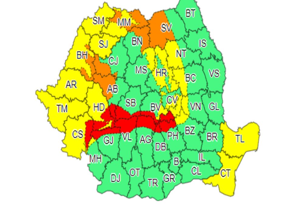 Judeţul Gorj, vizat de Cod ROȘU de ninsori și viscol puternic