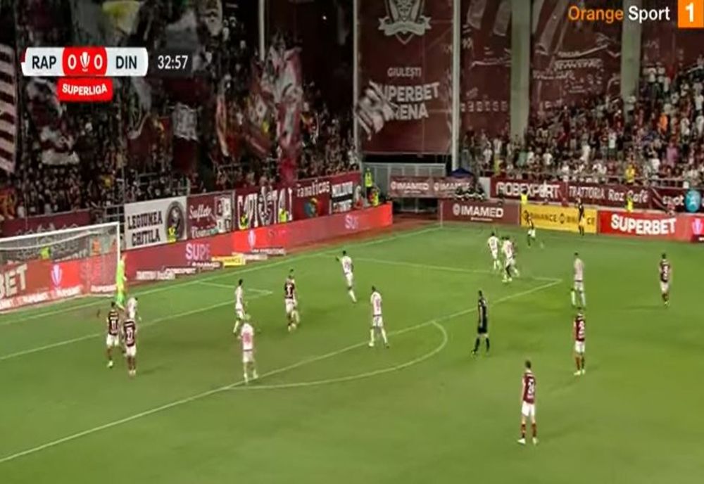 Rapid – Dinamo, scor 4-0. Giuleștenii au umilit echipa lui Burcă VIDEO