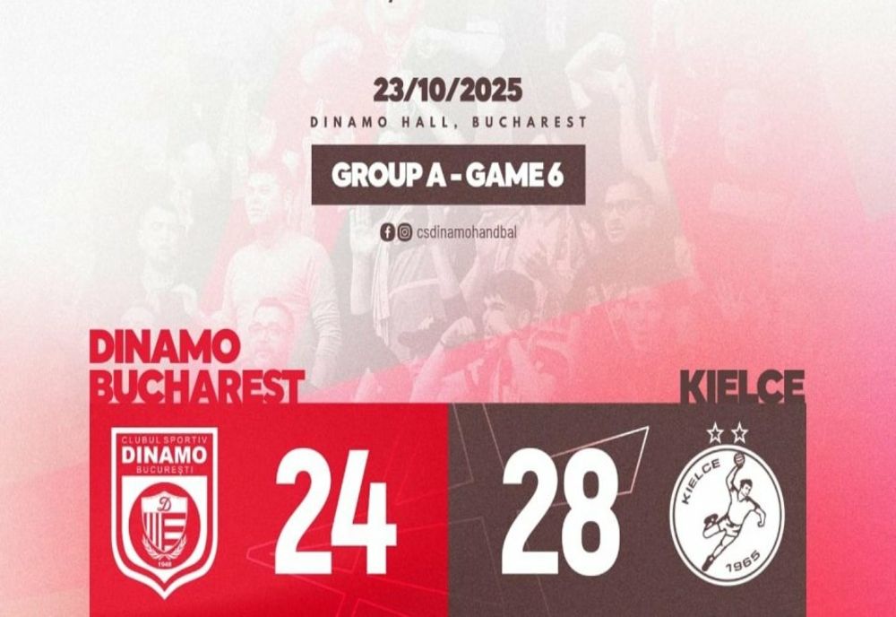 HANDBAL: DINAMO RĂMÂNE PE ULTIMA POZIŢIE ÎN LIGA CAMPIONILOR